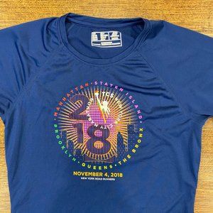 New Balance 2018 TCS New York City Marathon Blue Long‎ Sleeve T Shirt Women's XS